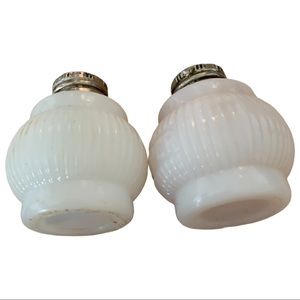 Vintage Milk Glass Salt & Pepper Shakers